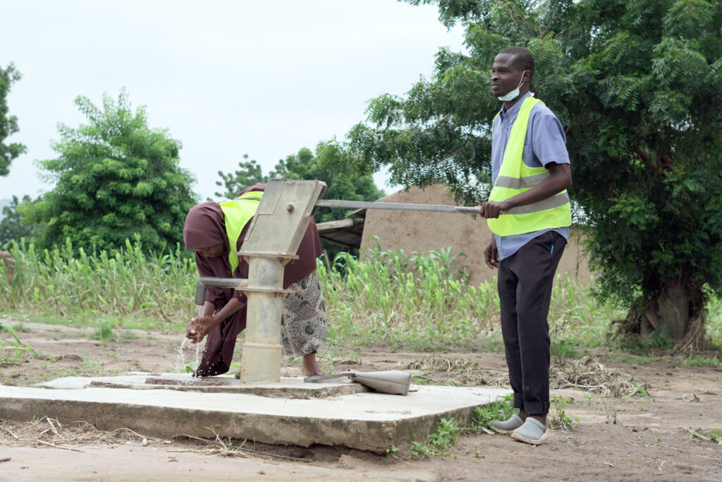 LESGO staffs inspecting a water project in Adamawa state