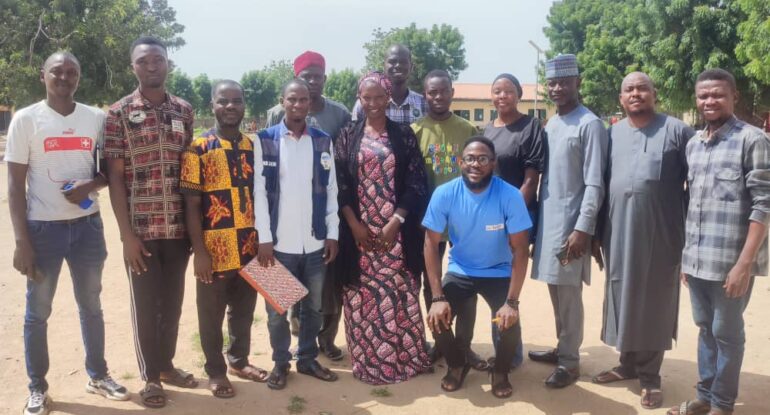 LESGO Staff during a joint monitoring visit in Madagali LGA, Adamawa