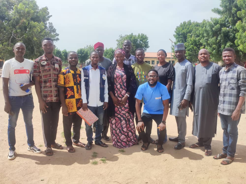 LESGO Staff during a joint monitoring visit in Madagali LGA, Adamawa